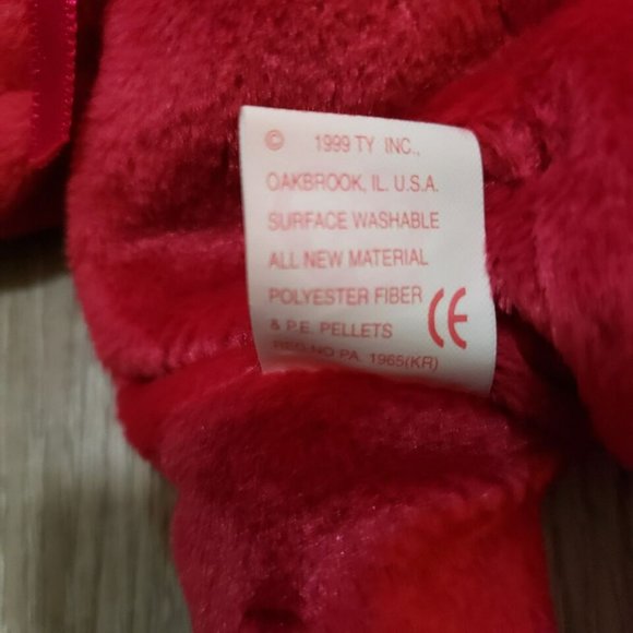 Vintage TY Beanie Babies VALENTINA 1998 Set of 2 w/Tag Errors Valentine's Day - Picture 6 of 8